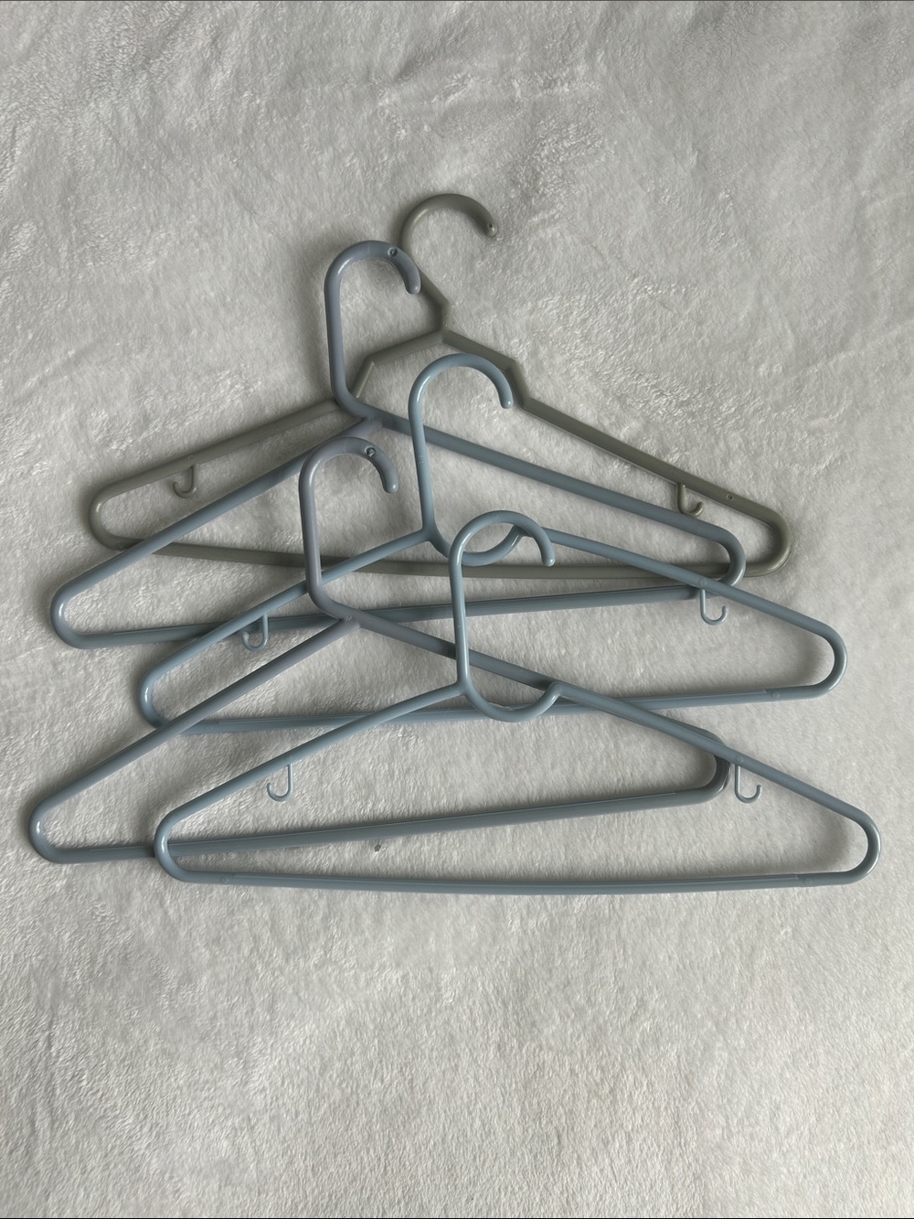 Pale Blue and Light Gray Clothing Hangers -Set of 5